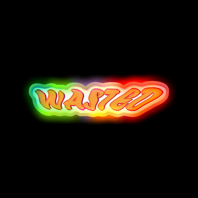 Wasted Red Man Cave Bar Led Neon Sign Rgb Color
