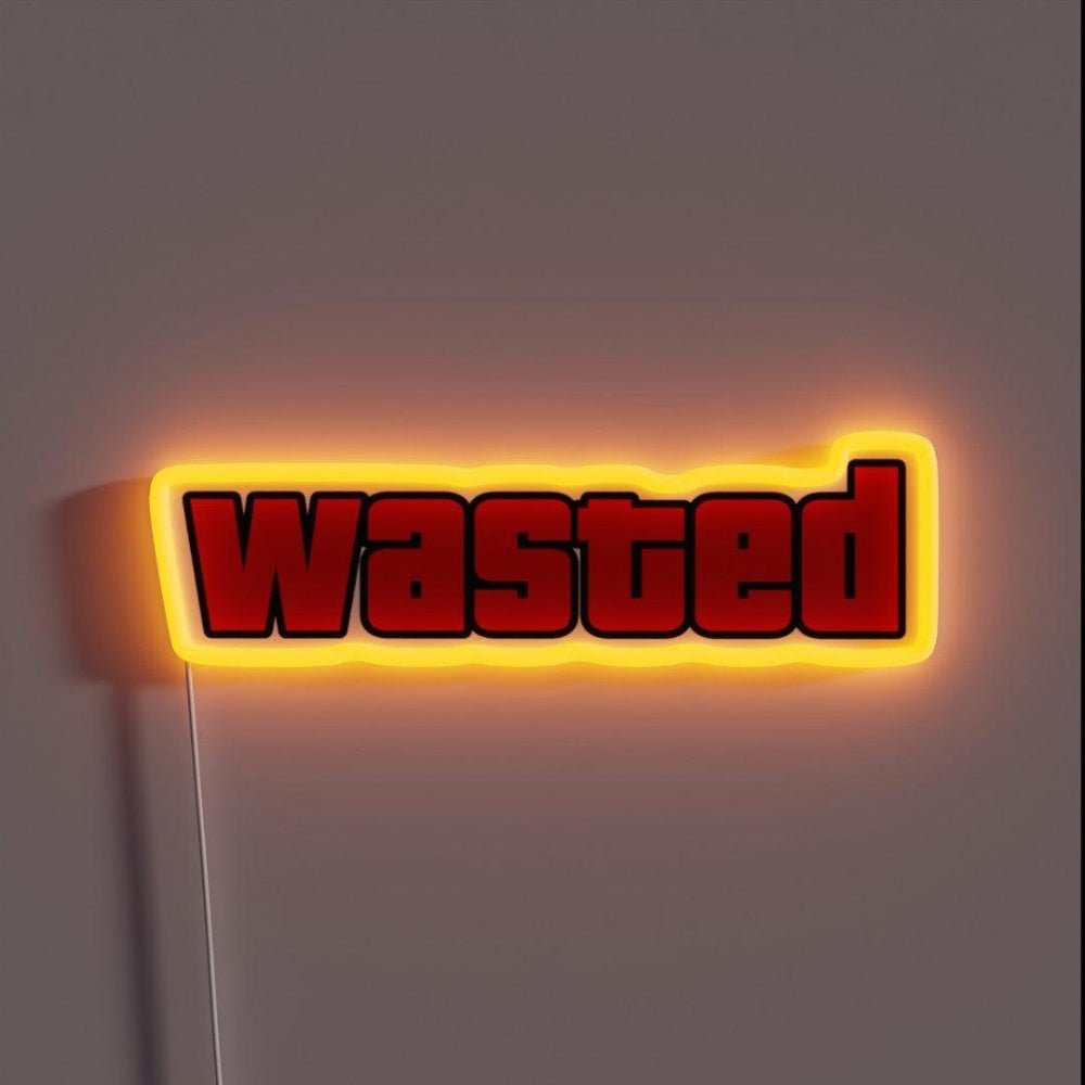 Wasted Rgb Led Neon Sign Bar Wall Decor - Shineneon