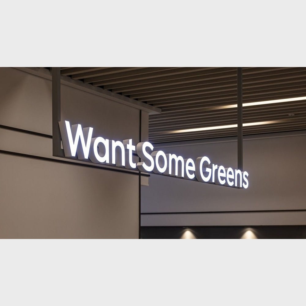 Wat Some Greens 3D Frontlit Channel Letters Led Light Sign - Shineneon