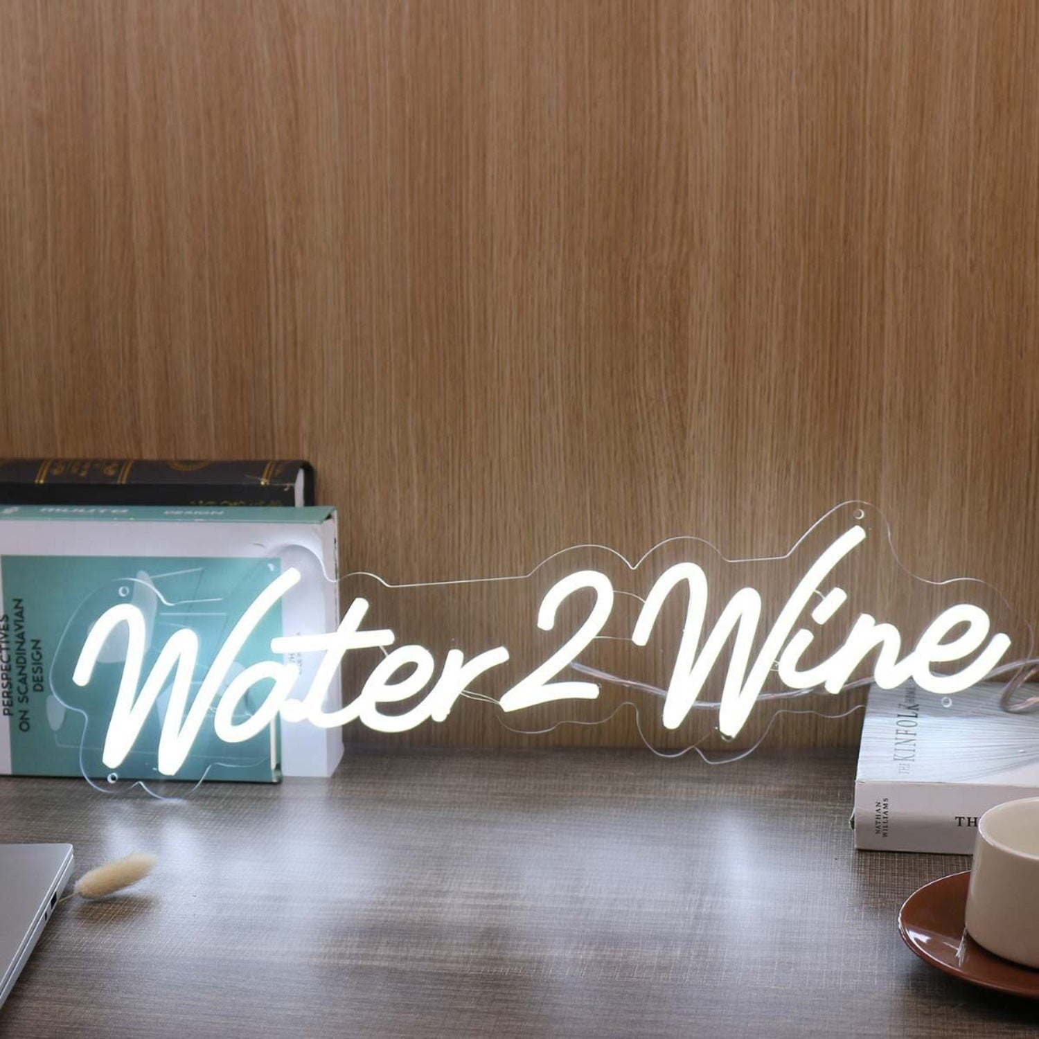 Water 2 Wine White Led Neon Sign | Shineneon