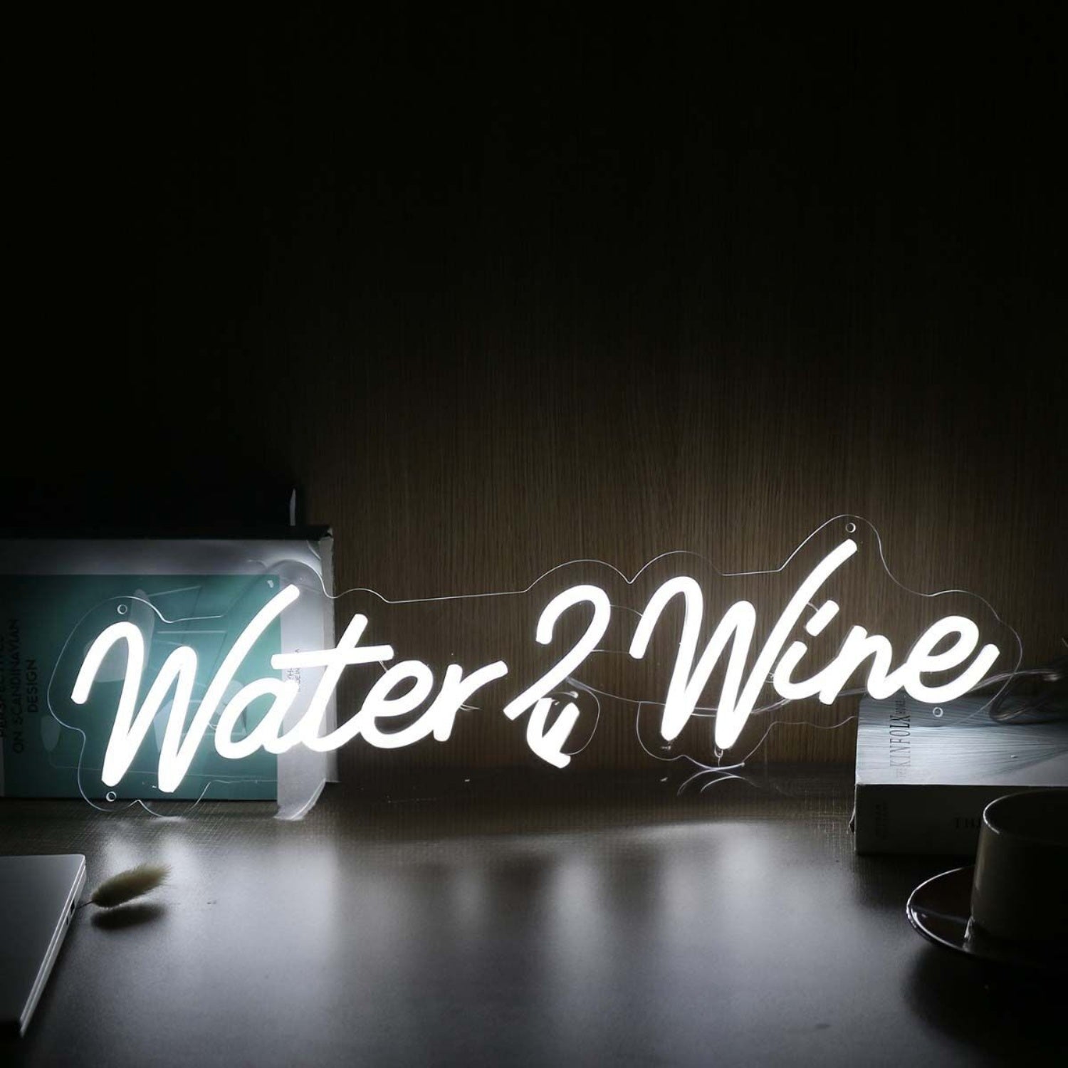 Water 2 Wine White Led Neon Sign | Shineneon