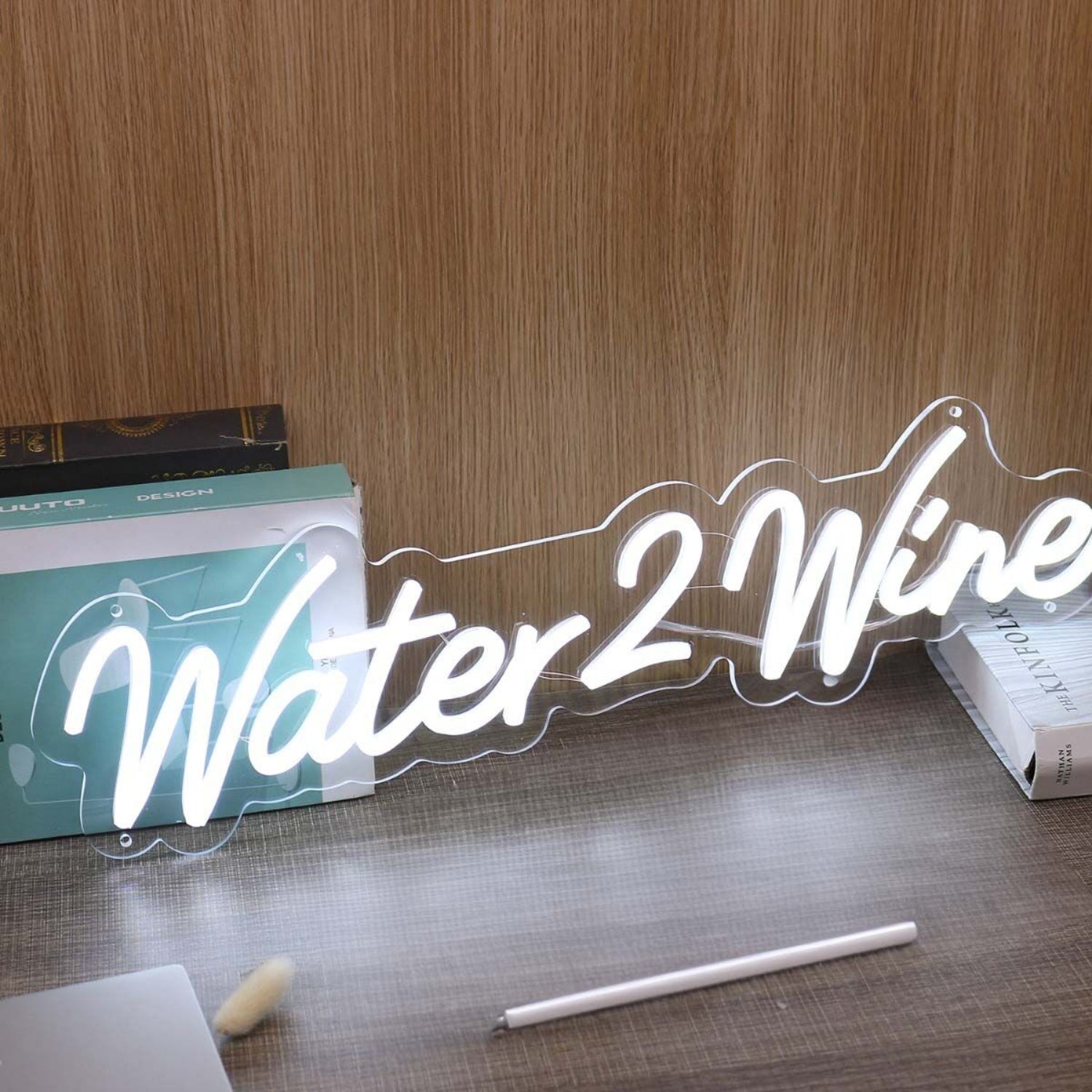 Water 2 Wine White Led Neon Sign | Shineneon