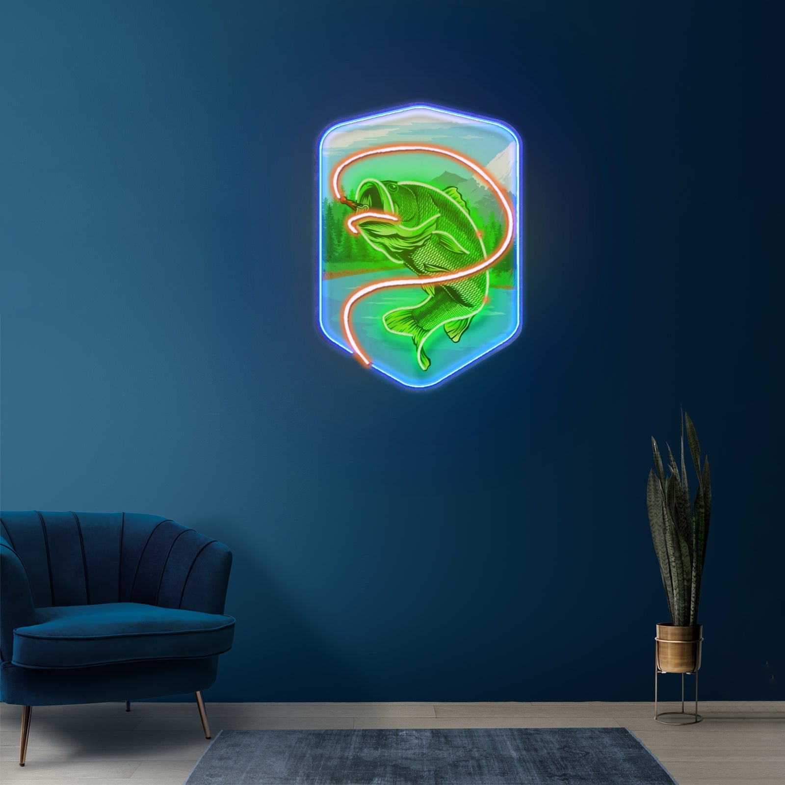 Water Flows With Fish Led Neon Sign Light Custom Led Signs - Shineneon