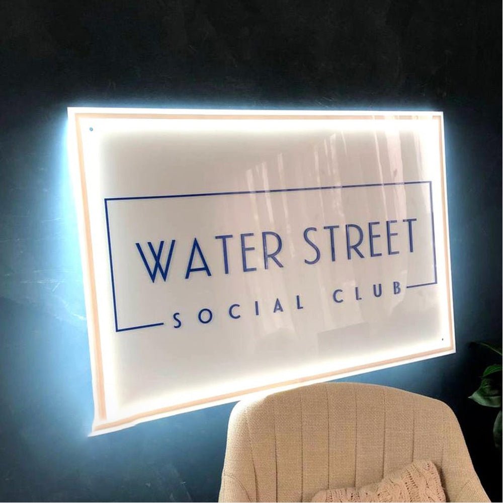 Water Street Acrylic Business Logo Sign - Shineneon