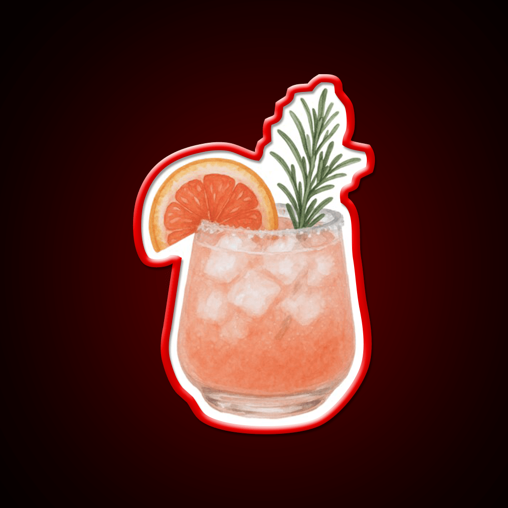 Watercolor Paloma Cocktail Bar Decor Led Neon Sign Rgb Color - Shineneon