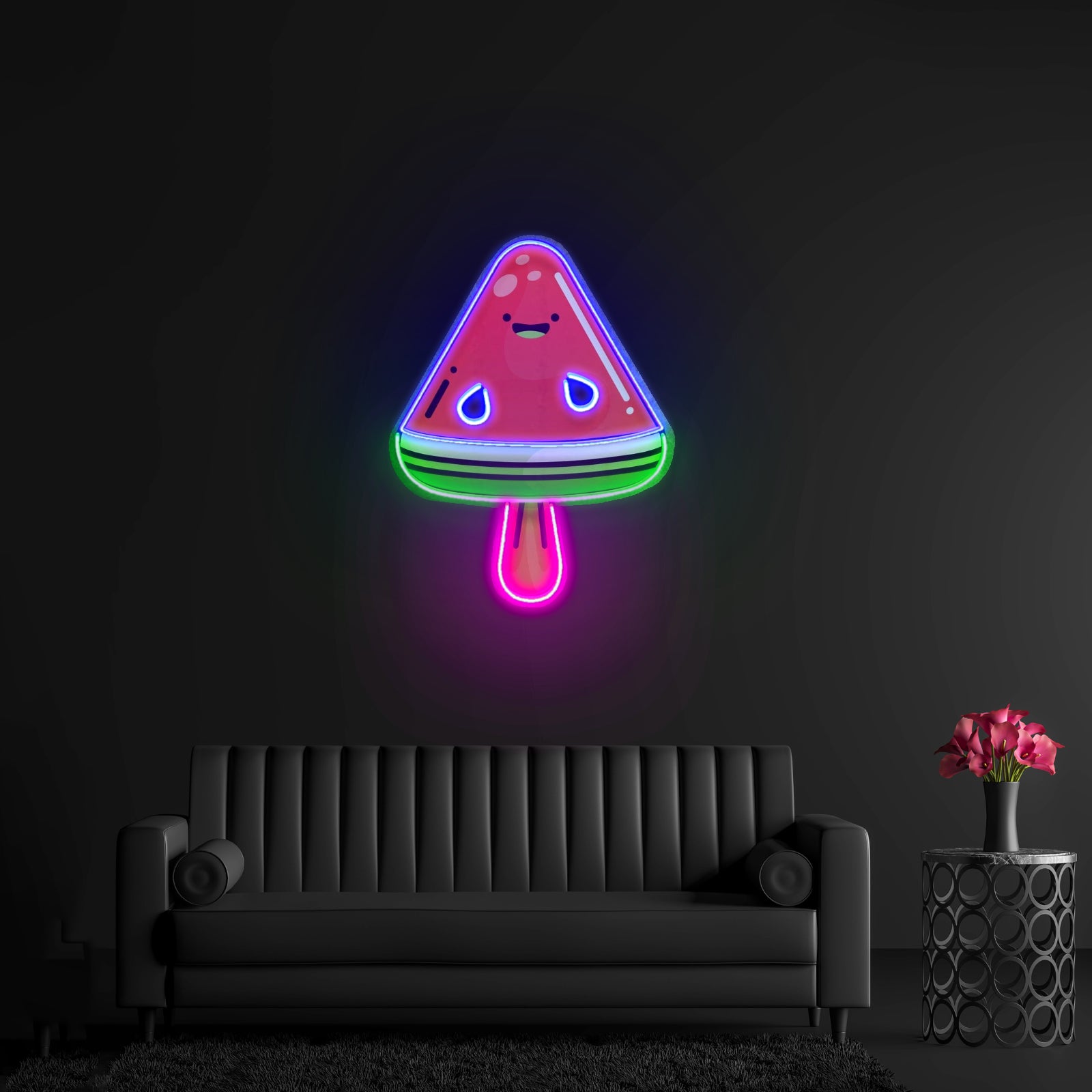 Watermelon Popsicle Neon Acrylic Artwork