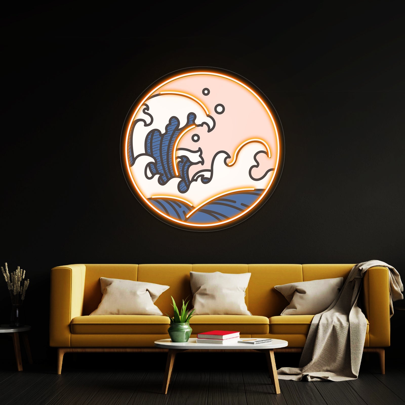 Waves Landscape Tshirt Tees Design Wall Artwork Neon Signs | Shineneon