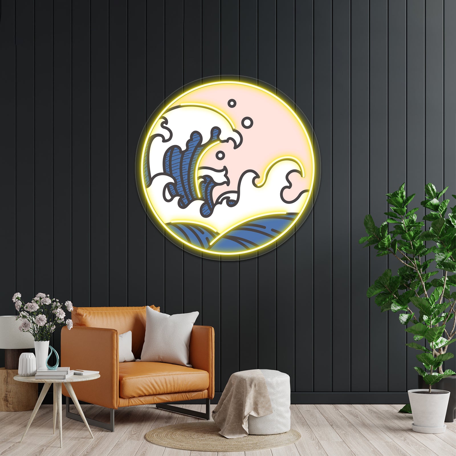 Waves Landscape Tshirt Tees Design Wall Artwork Neon Signs | Shineneon