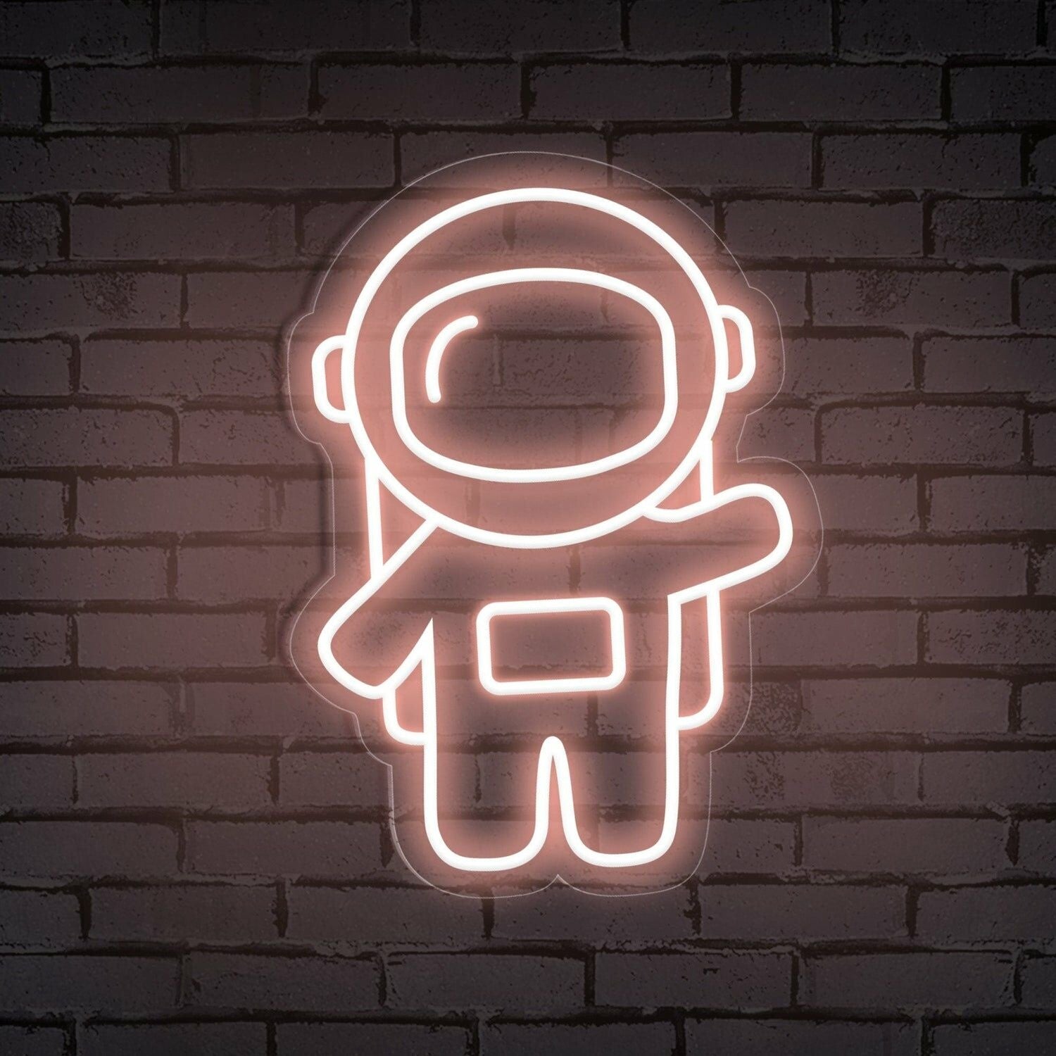 Waving Astronaut Cute Space Led Neon Sign - Shineneon