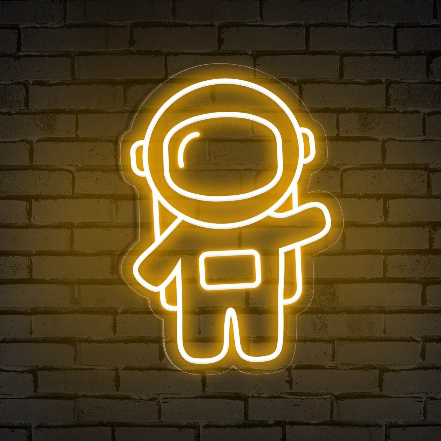 Waving Astronaut Cute Space Led Neon Sign - Shineneon
