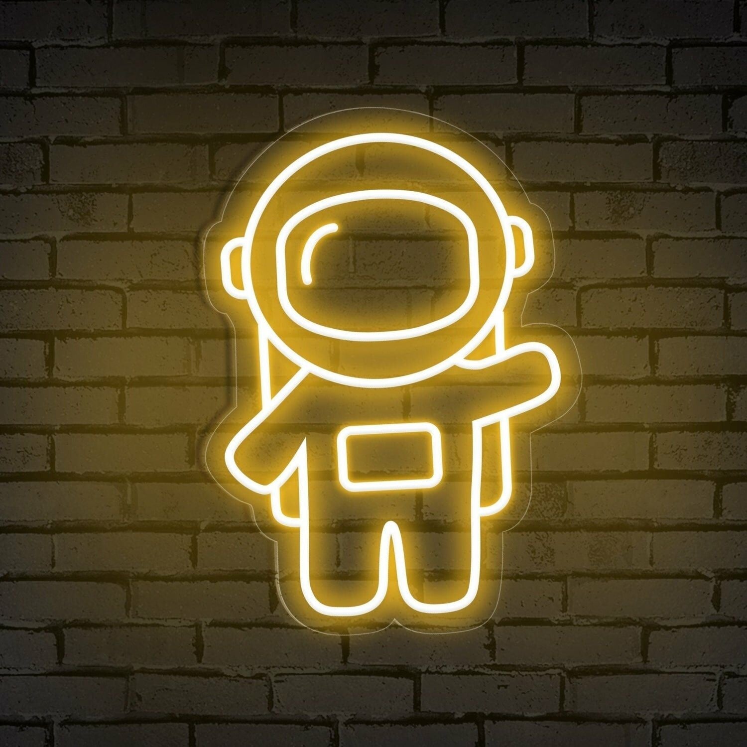 Waving Astronaut Cute Space Led Neon Sign - Shineneon