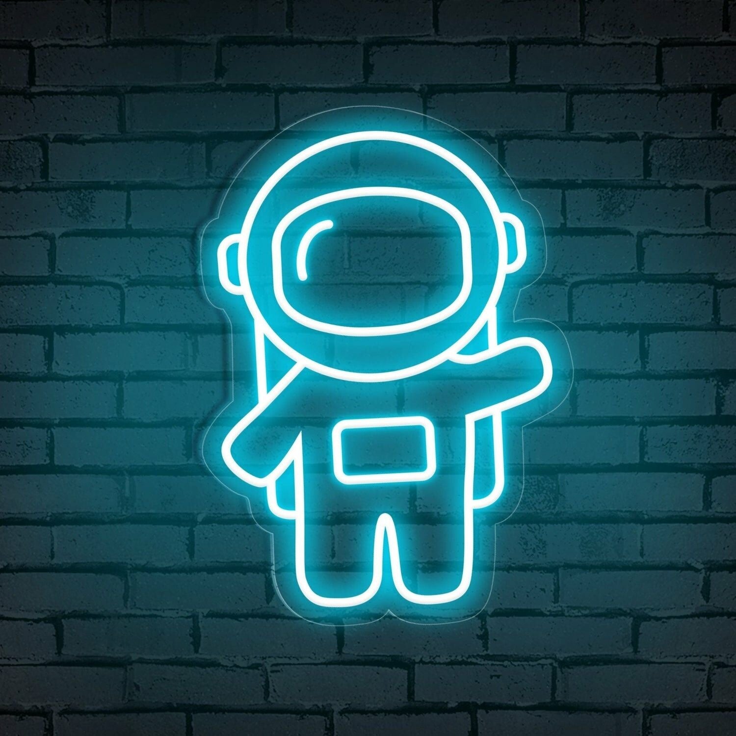 Waving Astronaut Cute Space Led Neon Sign - Shineneon