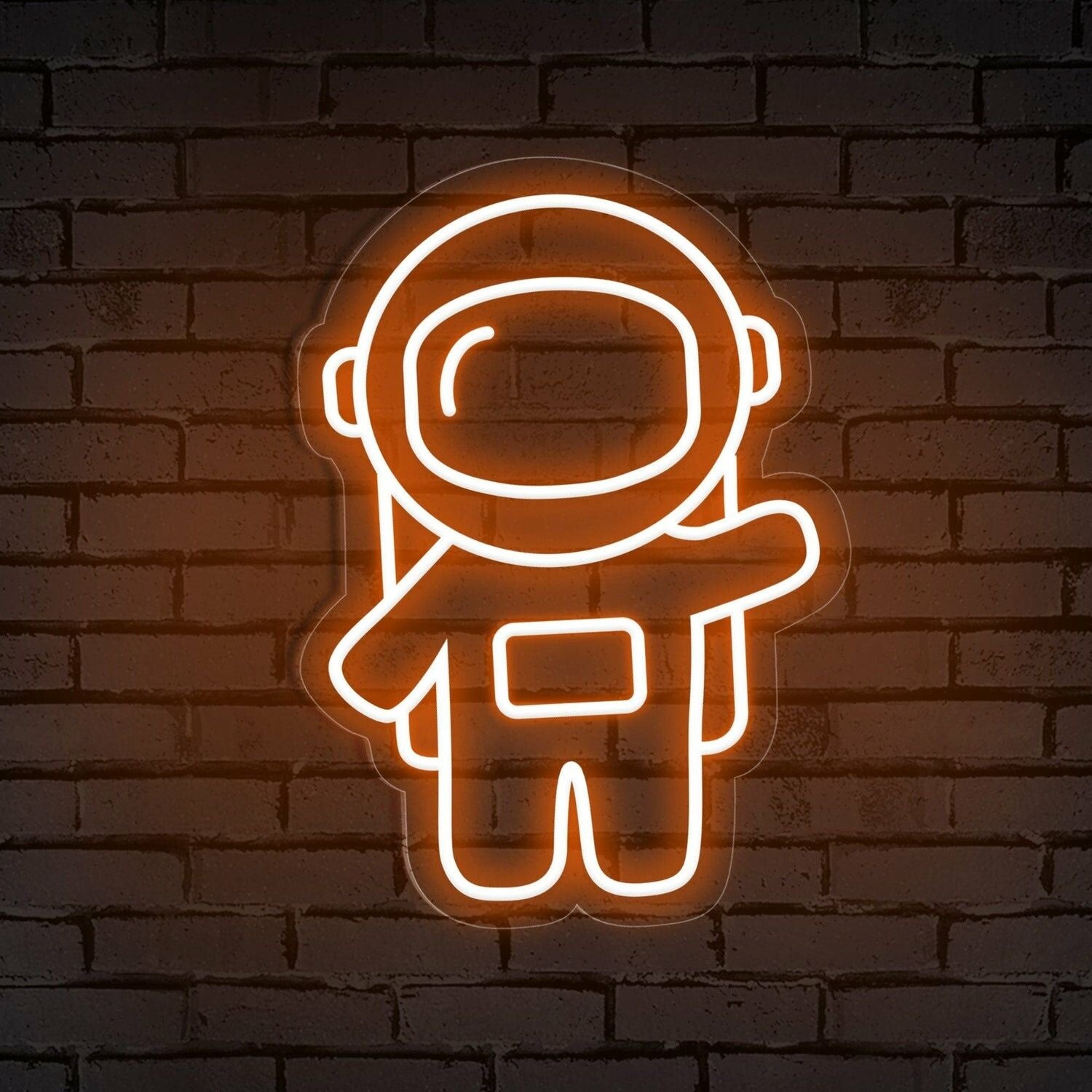 Waving Astronaut Cute Space Led Neon Sign - Shineneon