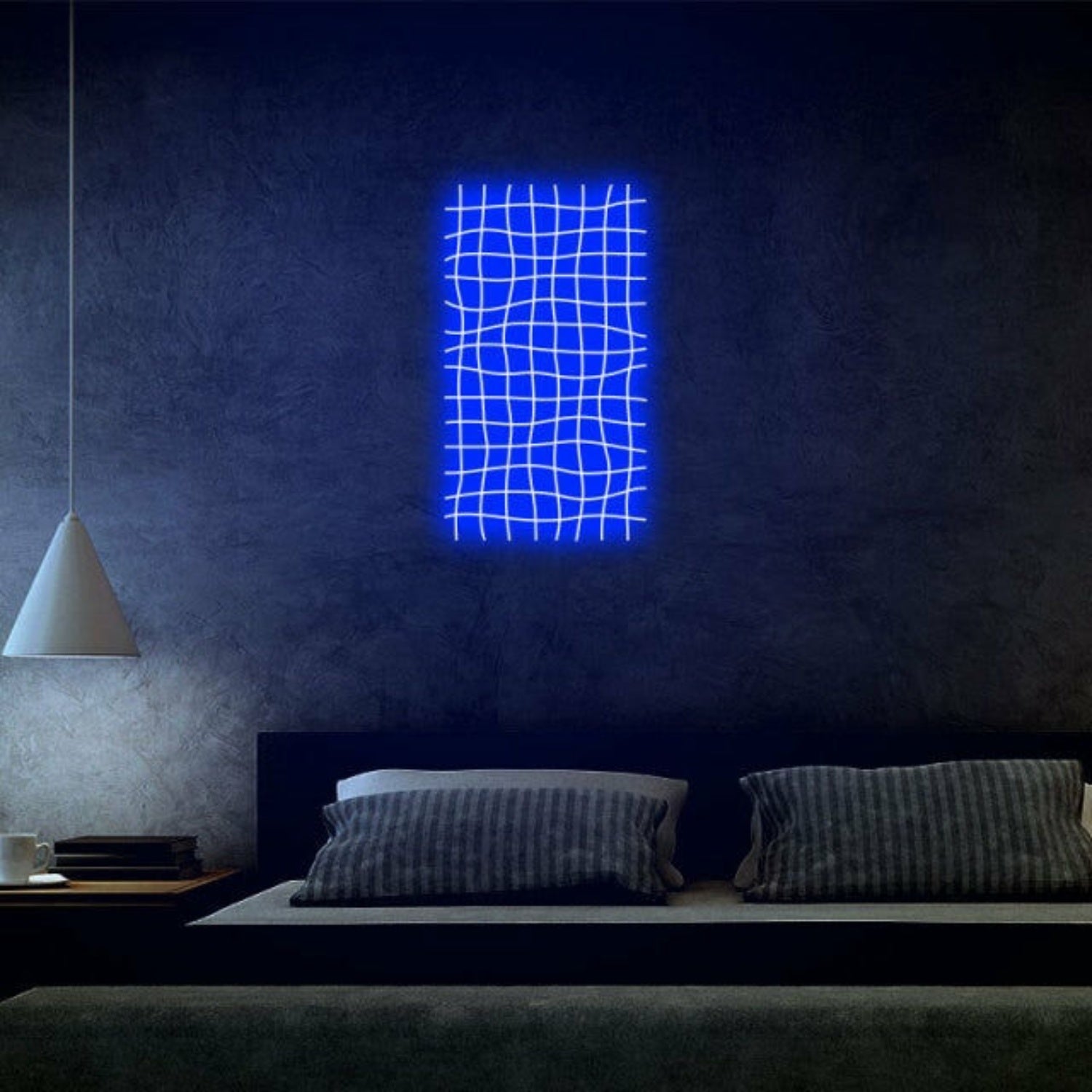 Wavy Trippy Net Psychedelic Neon Art For Modern Spaces | Shineneon