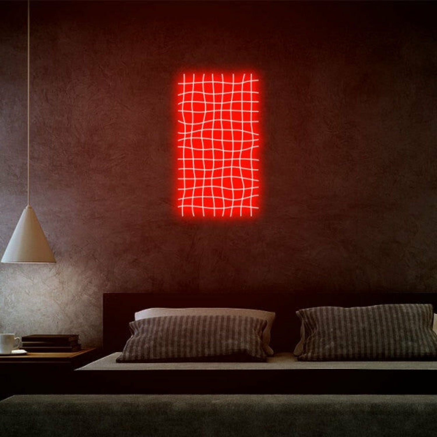 Wavy Trippy Net Psychedelic Neon Art For Modern Spaces | Shineneon