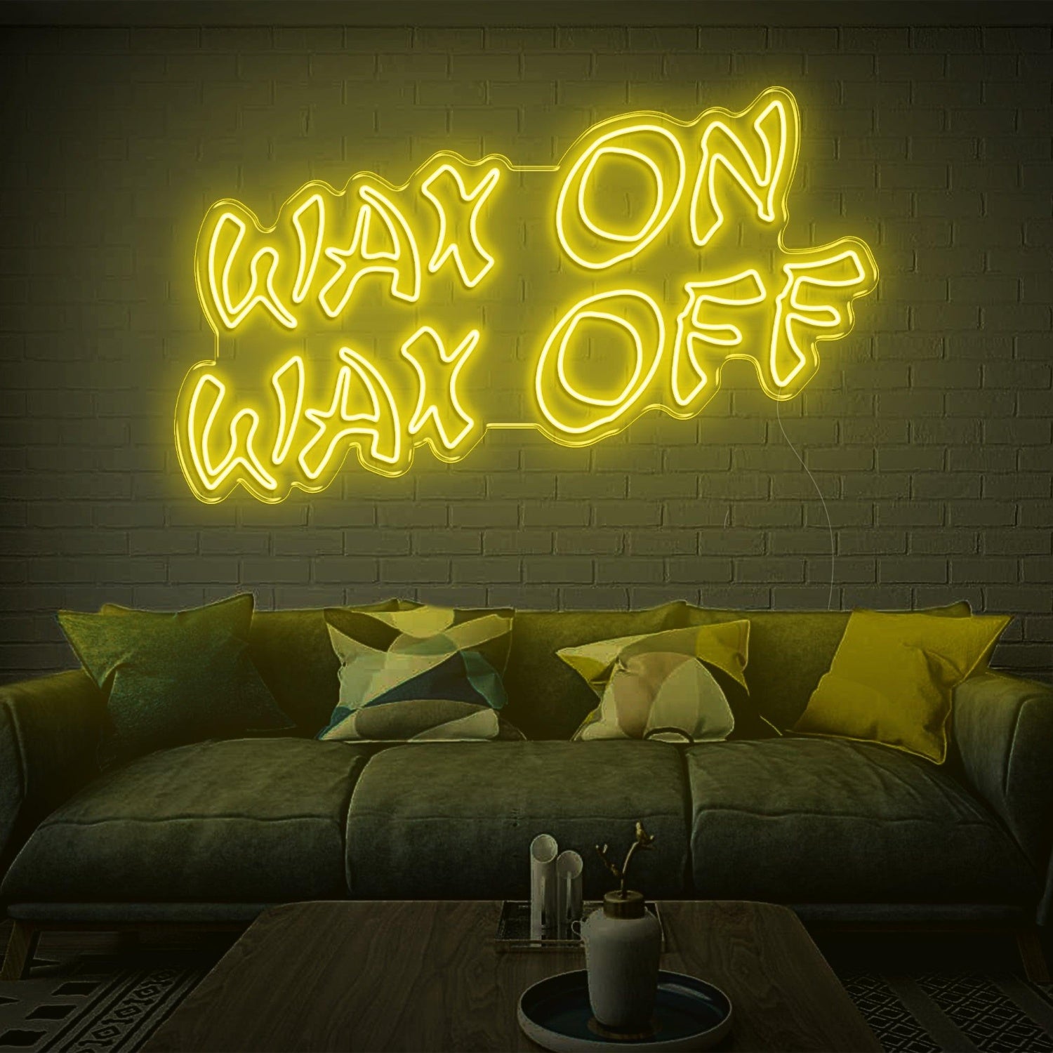 Wax On Wax Off Led Neon Sign Pink Graffiti Style Home Studio Decor | Shineneon