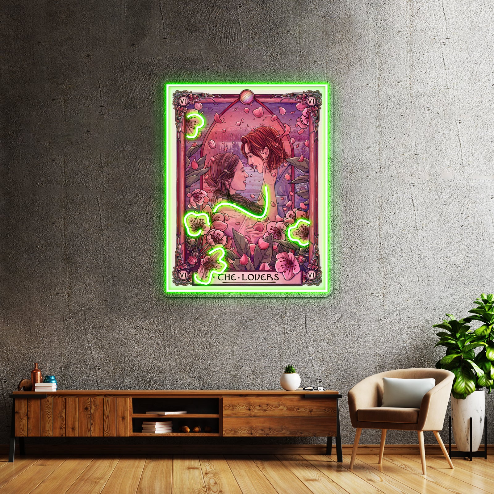 Wayhaught The Lovers Wynonna Earp Tarot Artwork Neon Signs Custom | Shineneon