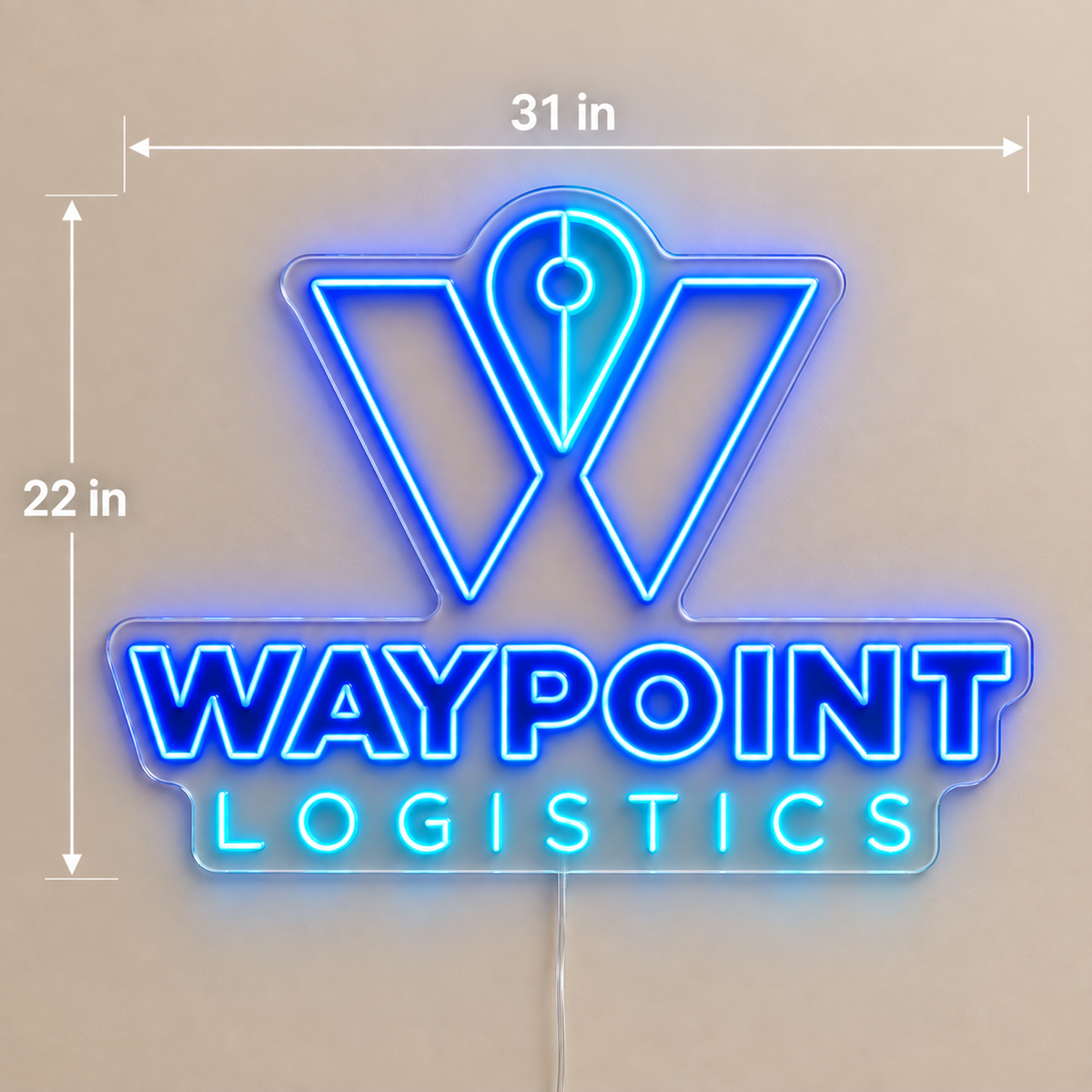 Waypoint Logistics Custom LED Neon Sign