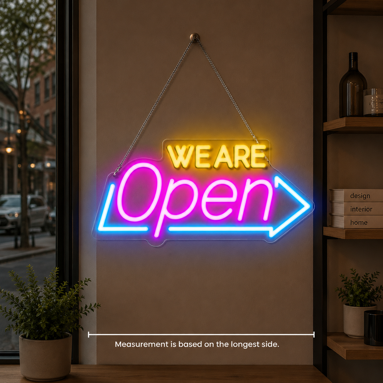 We Are Open LED Neon Sign Home Wall Art - 04 Size Image
