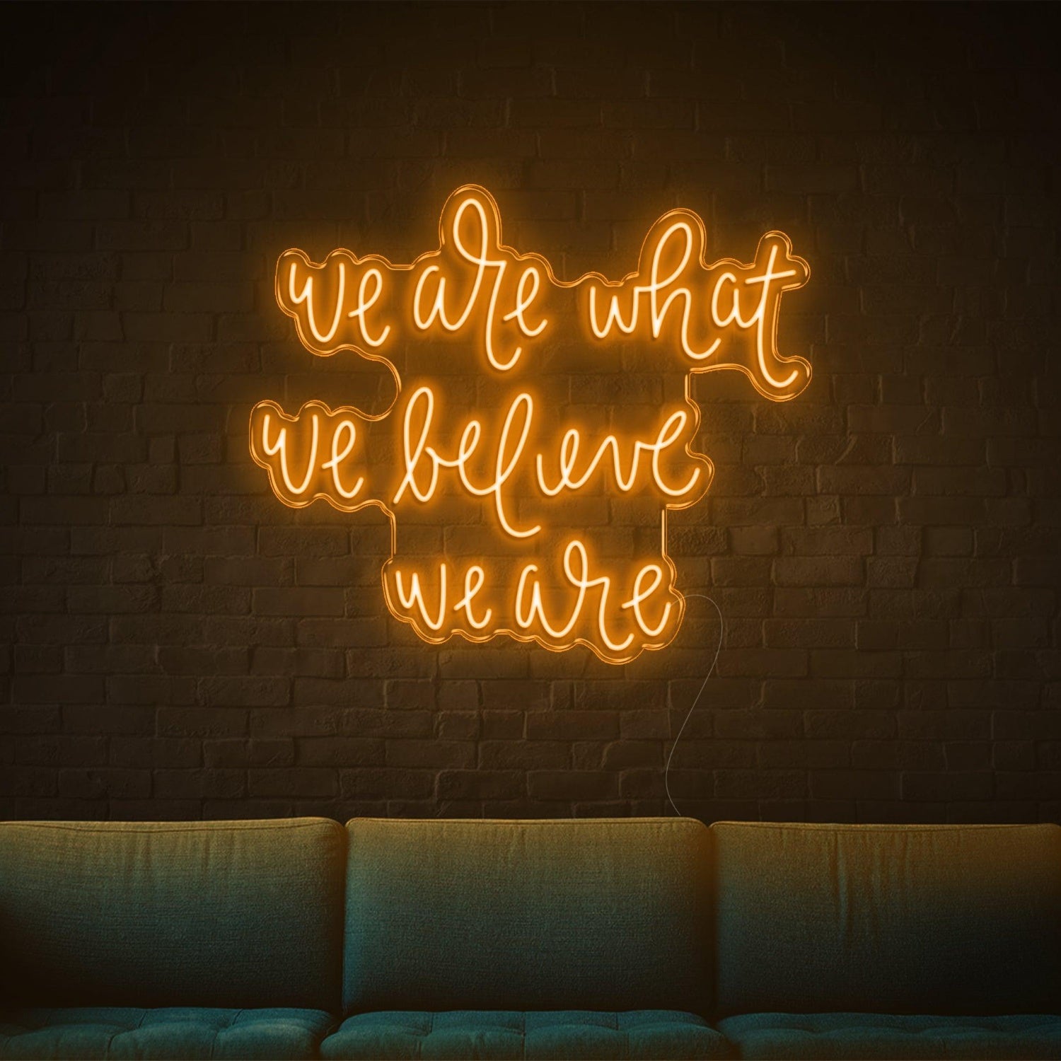 We Are What We Are Blue-Green Led Neon Sign For Home Studio Decor | Shineneon