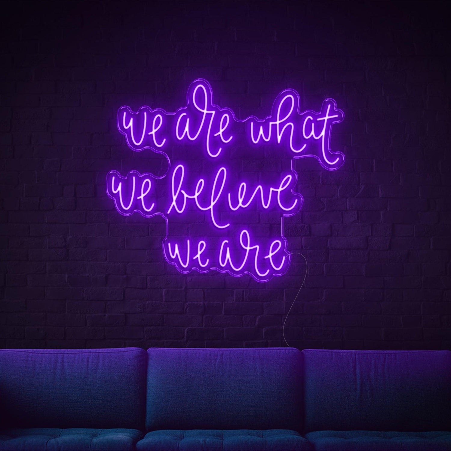 We Are What We Are Blue-Green Led Neon Sign For Home Studio Decor | Shineneon