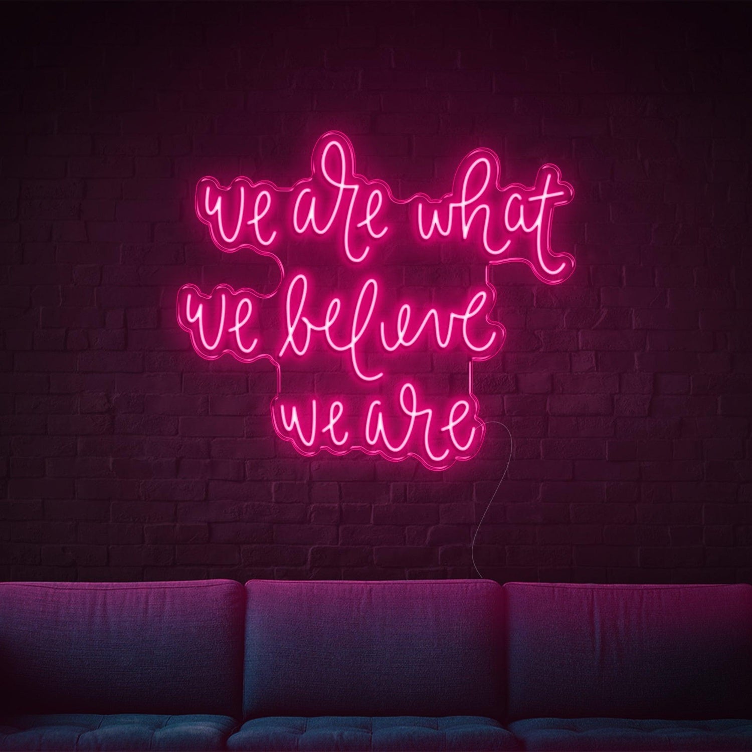 We Are What We Are Blue-Green Led Neon Sign For Home Studio Decor | Shineneon