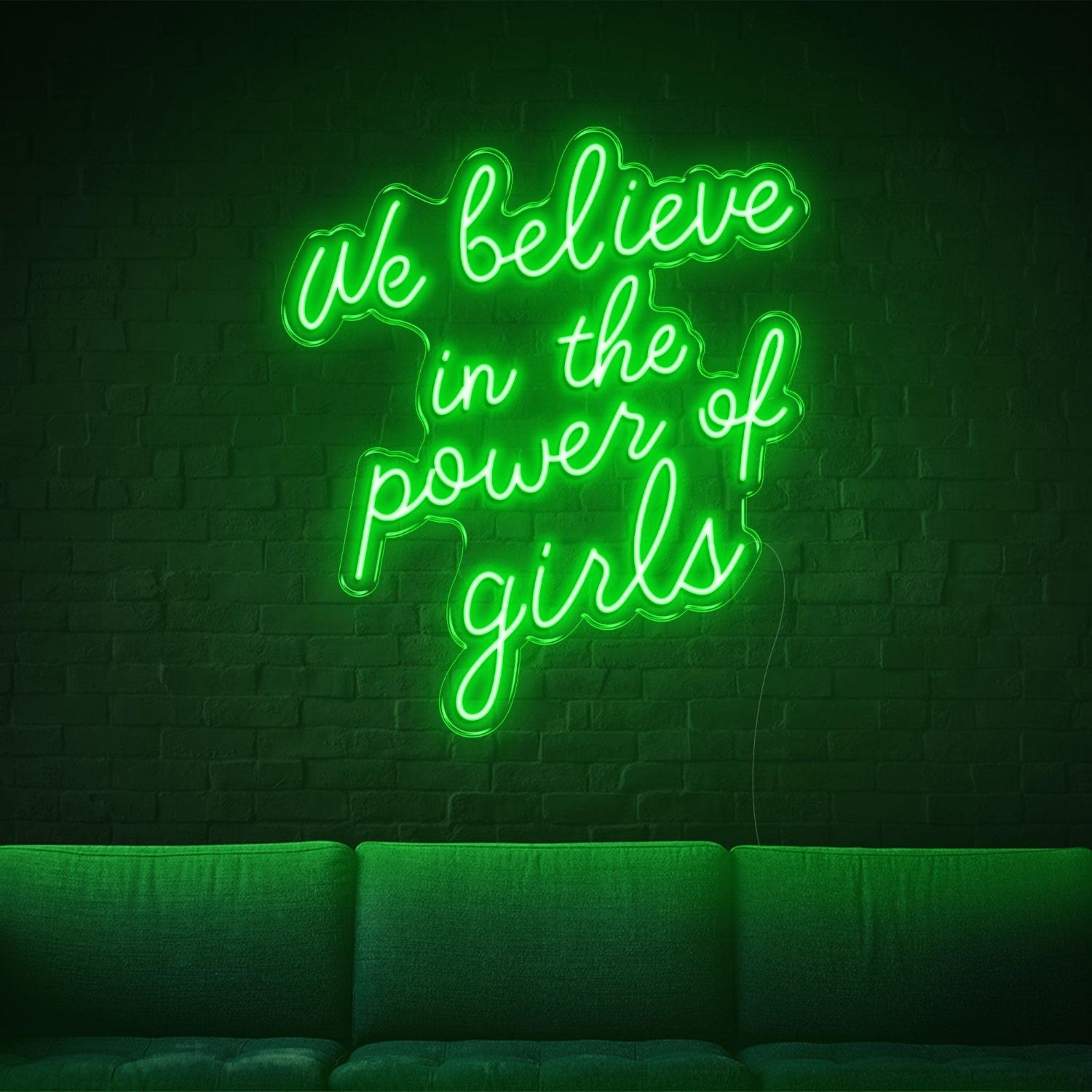 We Believe In The Power Of Girls Blue Led Neon Sign For Feminine Spaces | Shineneon