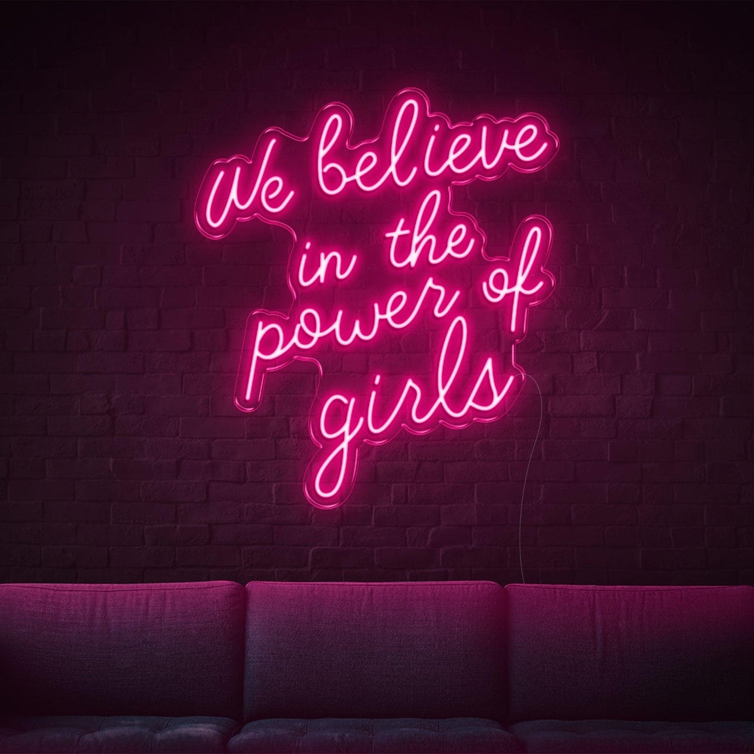 We Believe In The Power Of Girls Blue Led Neon Sign For Feminine Spaces | Shineneon