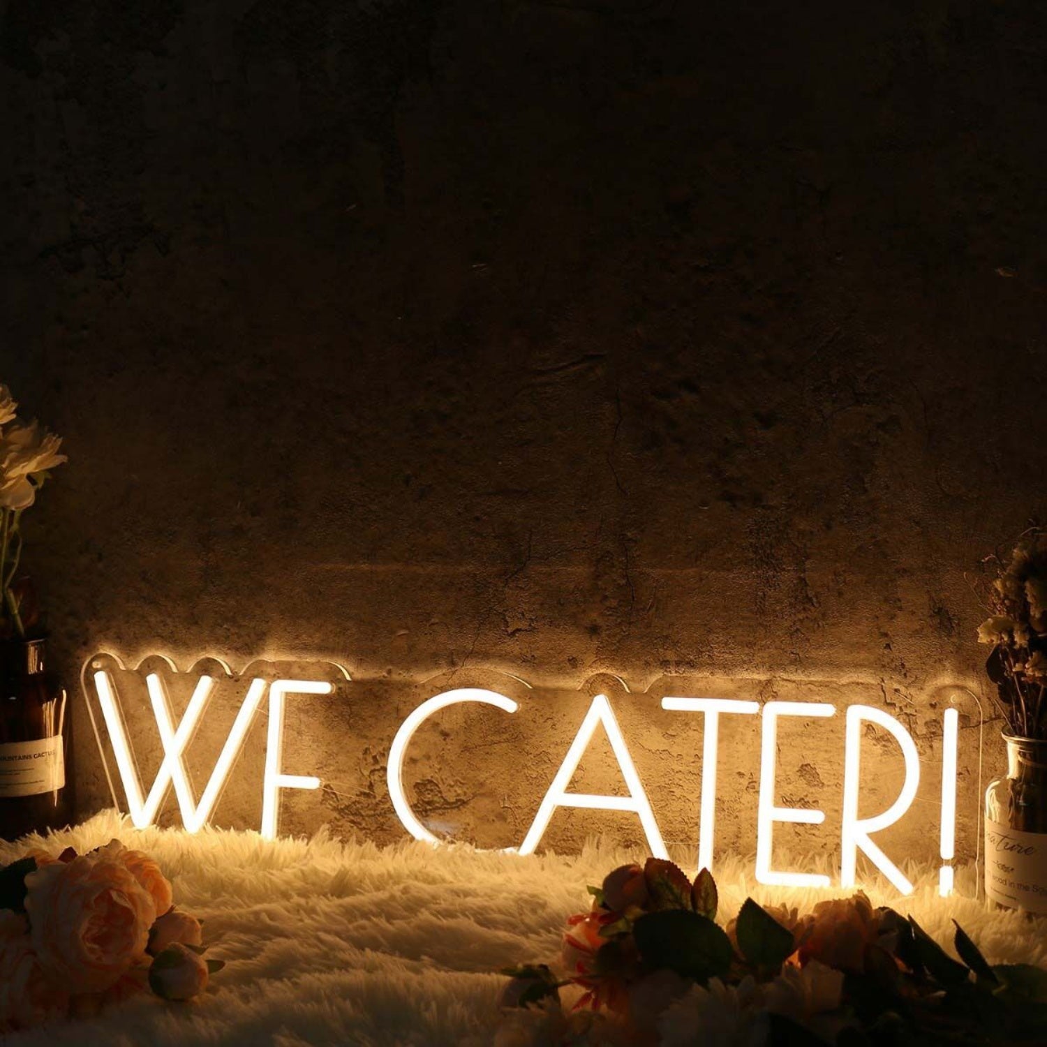 We Cater Yellow Custom Led Neon Sign - Shineneon