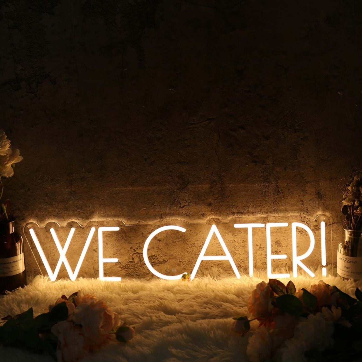 We Cater Yellow Custom Led Neon Sign - Shineneon