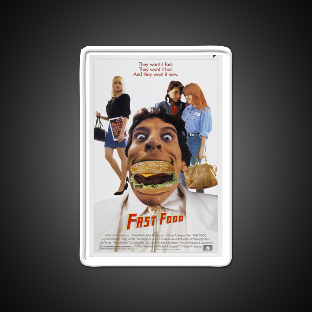 We Love Fast Food Led Neon Sign For Burger Place Wall Art Rgb Color