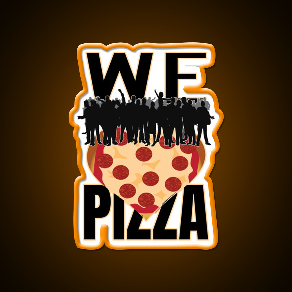 We Love Pizza Fast Food Led Neon Sign For Burger Place Rgb Color