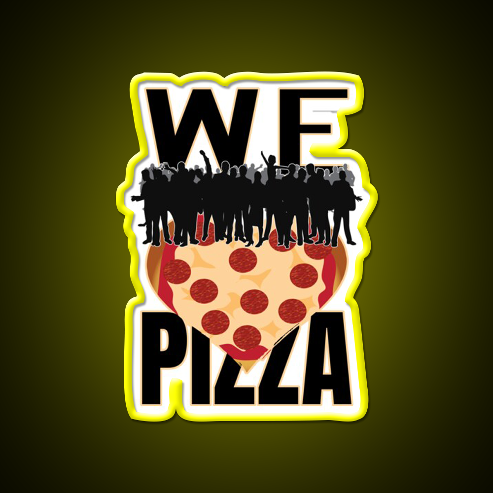 We Love Pizza Fast Food Led Neon Sign For Burger Place Rgb Color