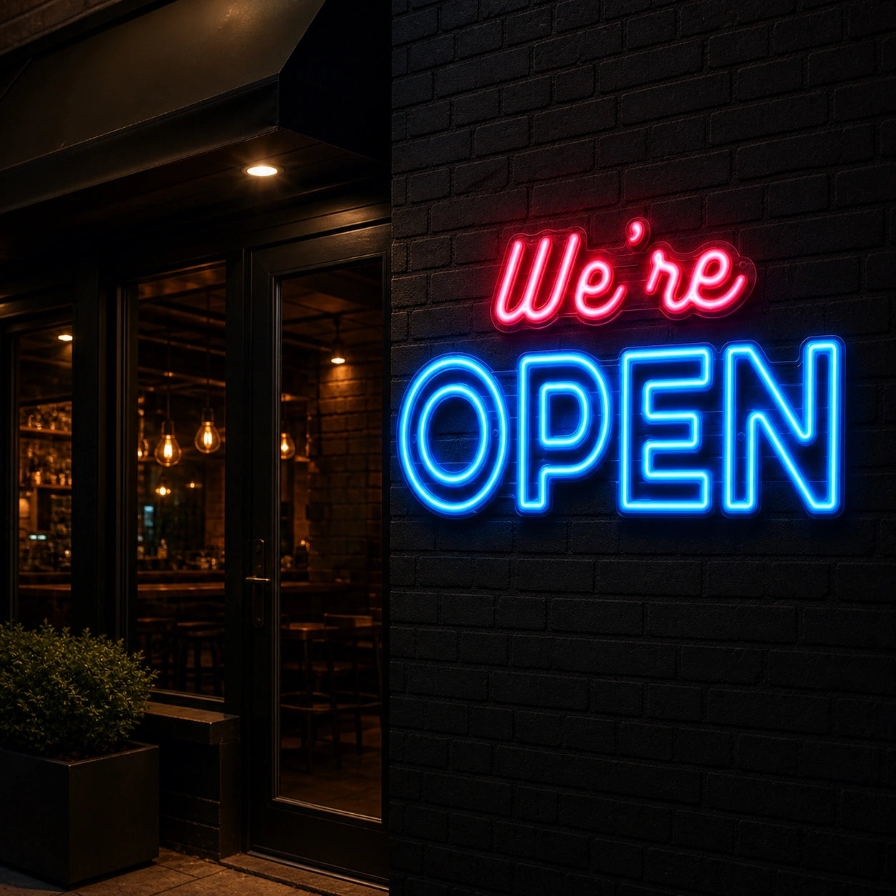We Re Open LED Neon Sign high-converting product image