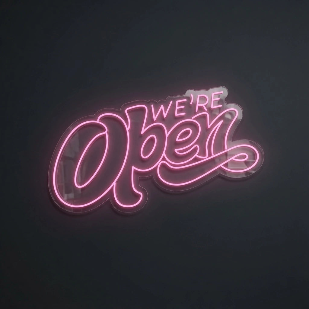 We Re Open Wall Decor LED Neon Sign - 04 Size Image