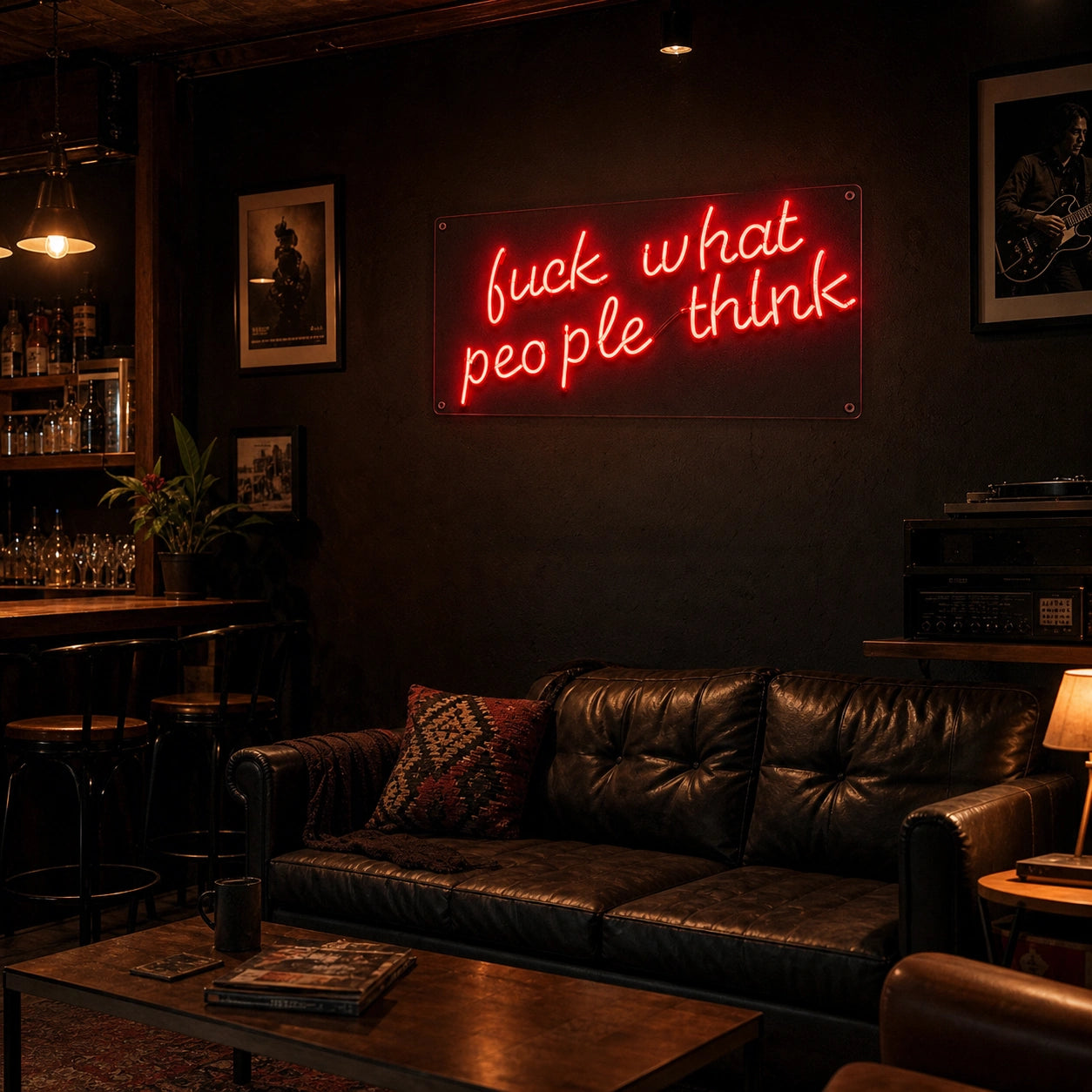 We Re What People Think LED Neon Sign real lifestyle scene