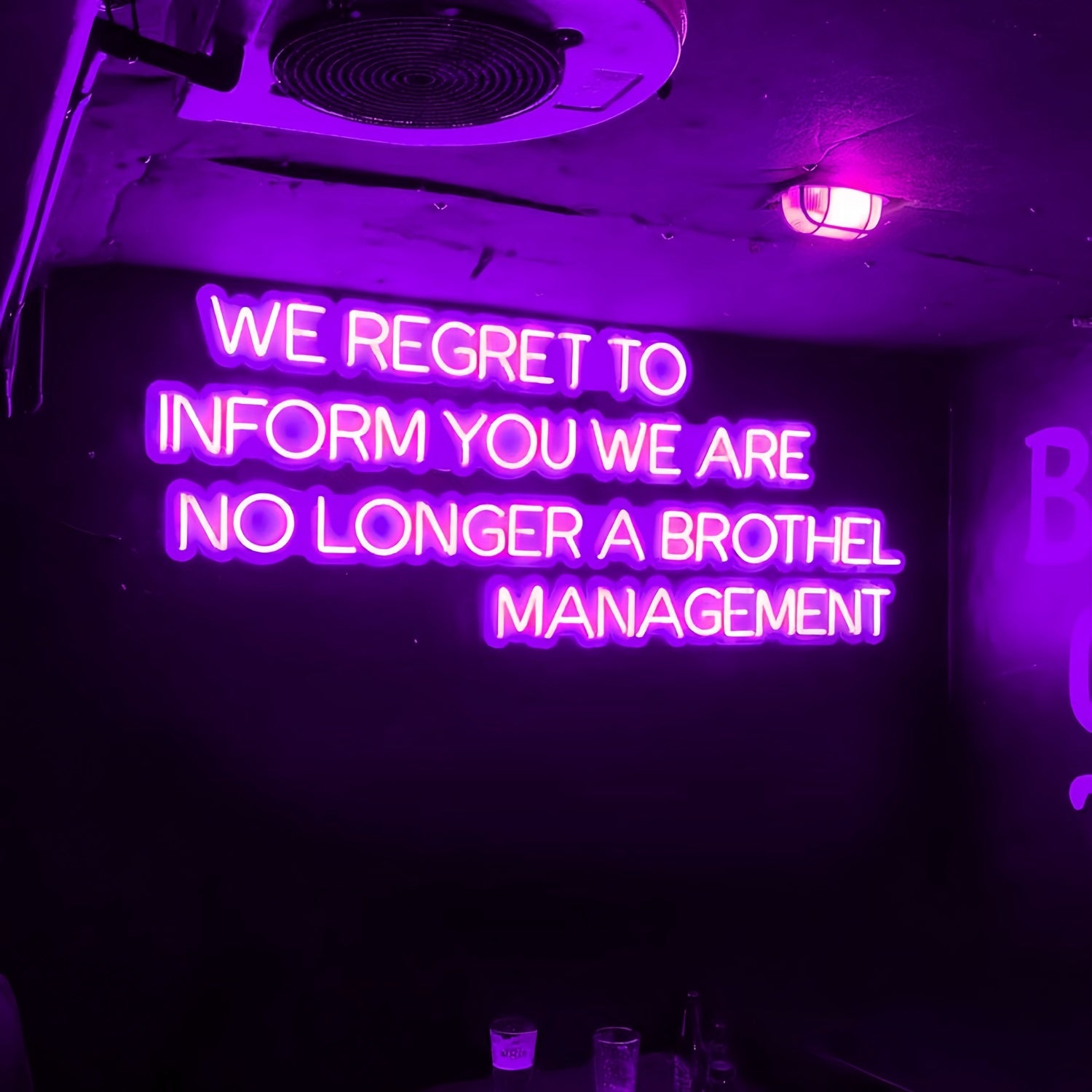 We Regret To Inform You We Are No Longer A Brothel Led Neon Sign | Shineneon