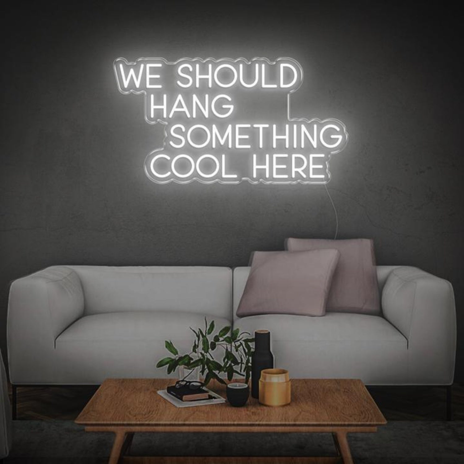 We Should Hang Something Cool Bright Green Led Neon Sign For Home Wall Decor | Shineneon