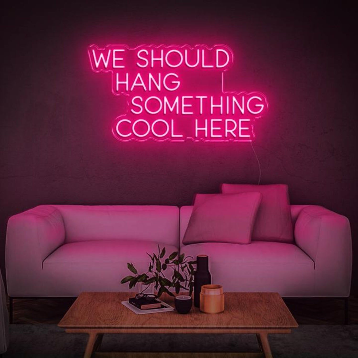 We Should Hang Something Cool Bright Green Led Neon Sign For Home Wall Decor | Shineneon