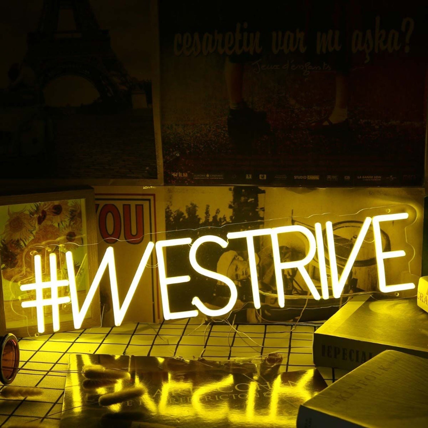 We Strive Yellow Led Neon Sign - Shineneon