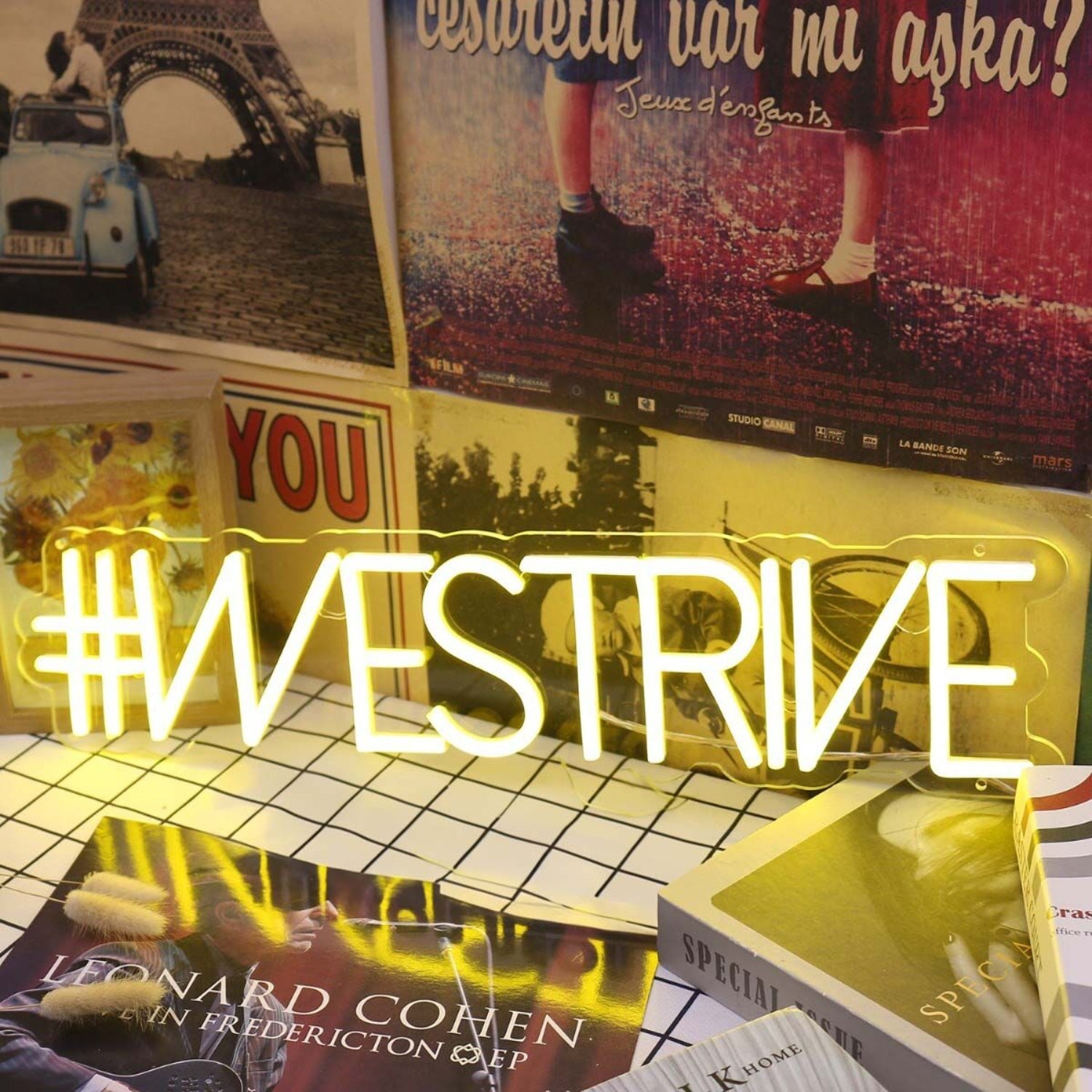 We Strive Yellow Led Neon Sign - Shineneon