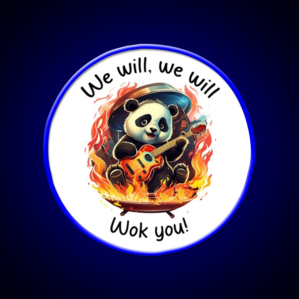 We Will Wok You Led Neon Sign Chinese Food Rgb Color