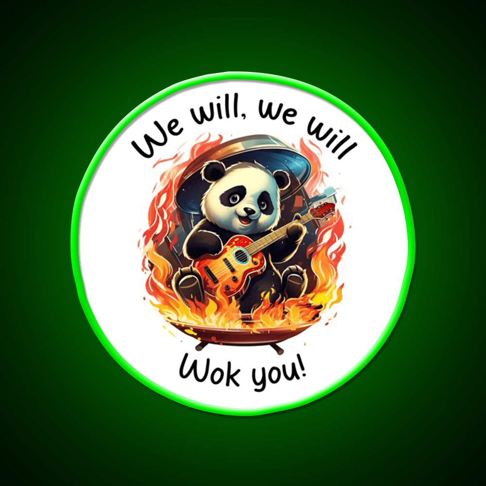 We Will Wok You Led Neon Sign Chinese Food Rgb Color - Shineneon