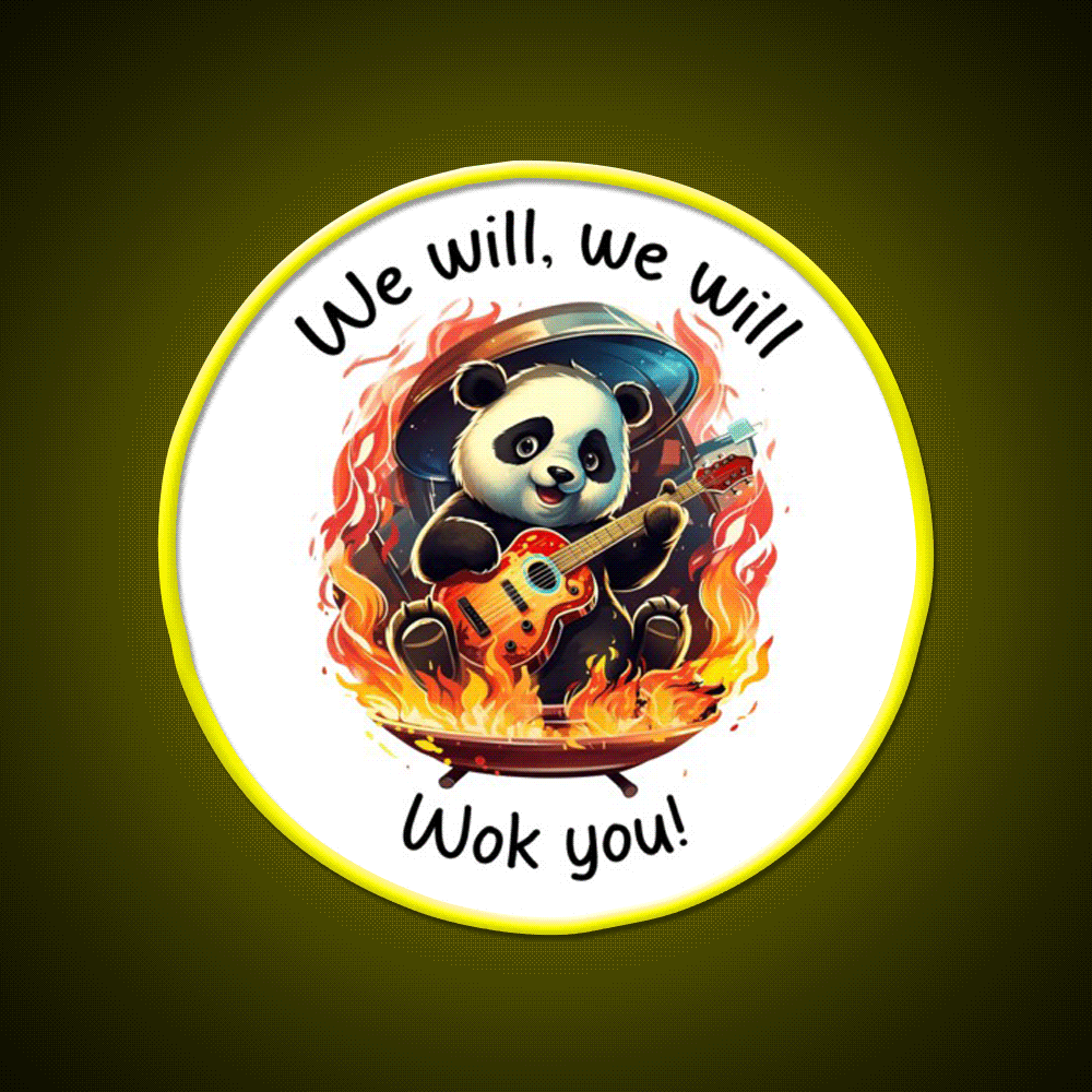 We Will Wok You Led Neon Sign Chinese Food Rgb Color