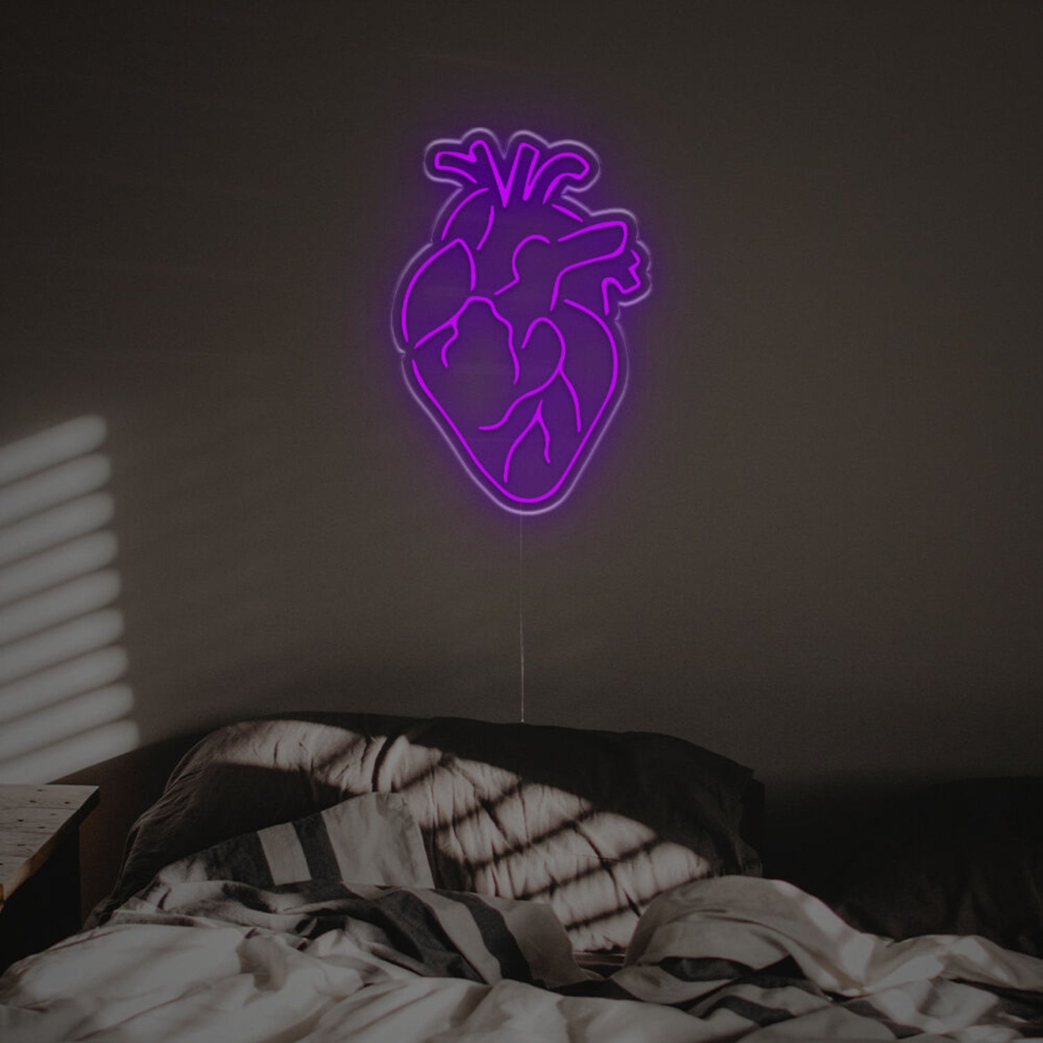 Wedding And Bar Ambiance With Detailed Heart Led Neon Sign | Shineneon