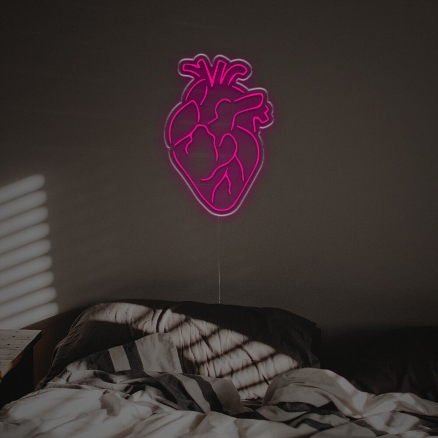 Wedding And Bar Ambiance With Detailed Heart Led Neon Sign | Shineneon