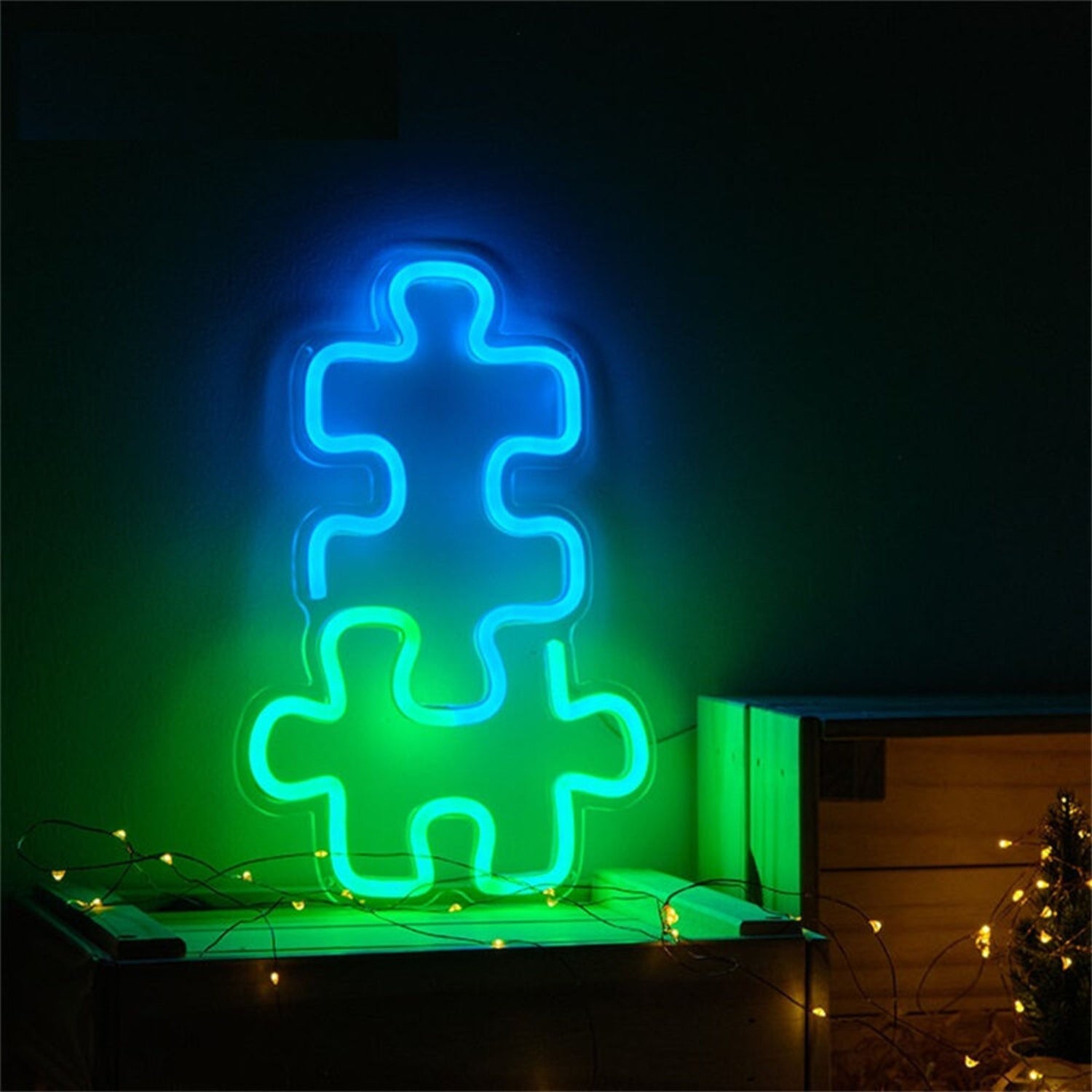 Wedding Birthday Bash Jigsaw Puzzle Led Neon Sign - Shineneon