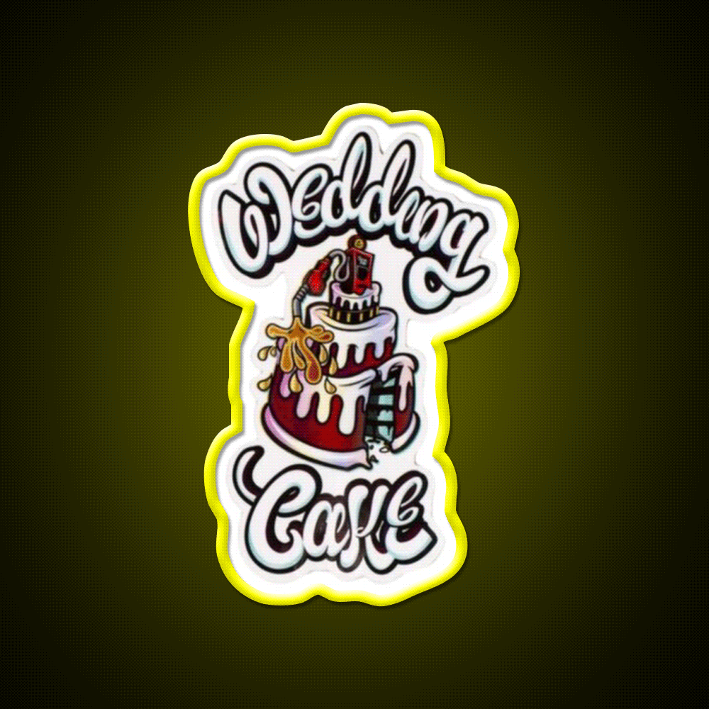 Wedding Cake Weed Hemp Inspired Green Leaf Led Neon Sign Rgb Color