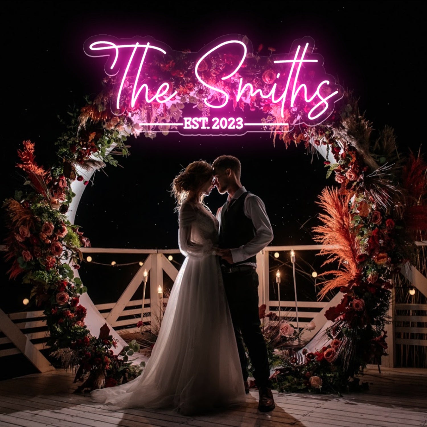 Wedding Led Neon Sign With Name And Establish Date | Shineneon