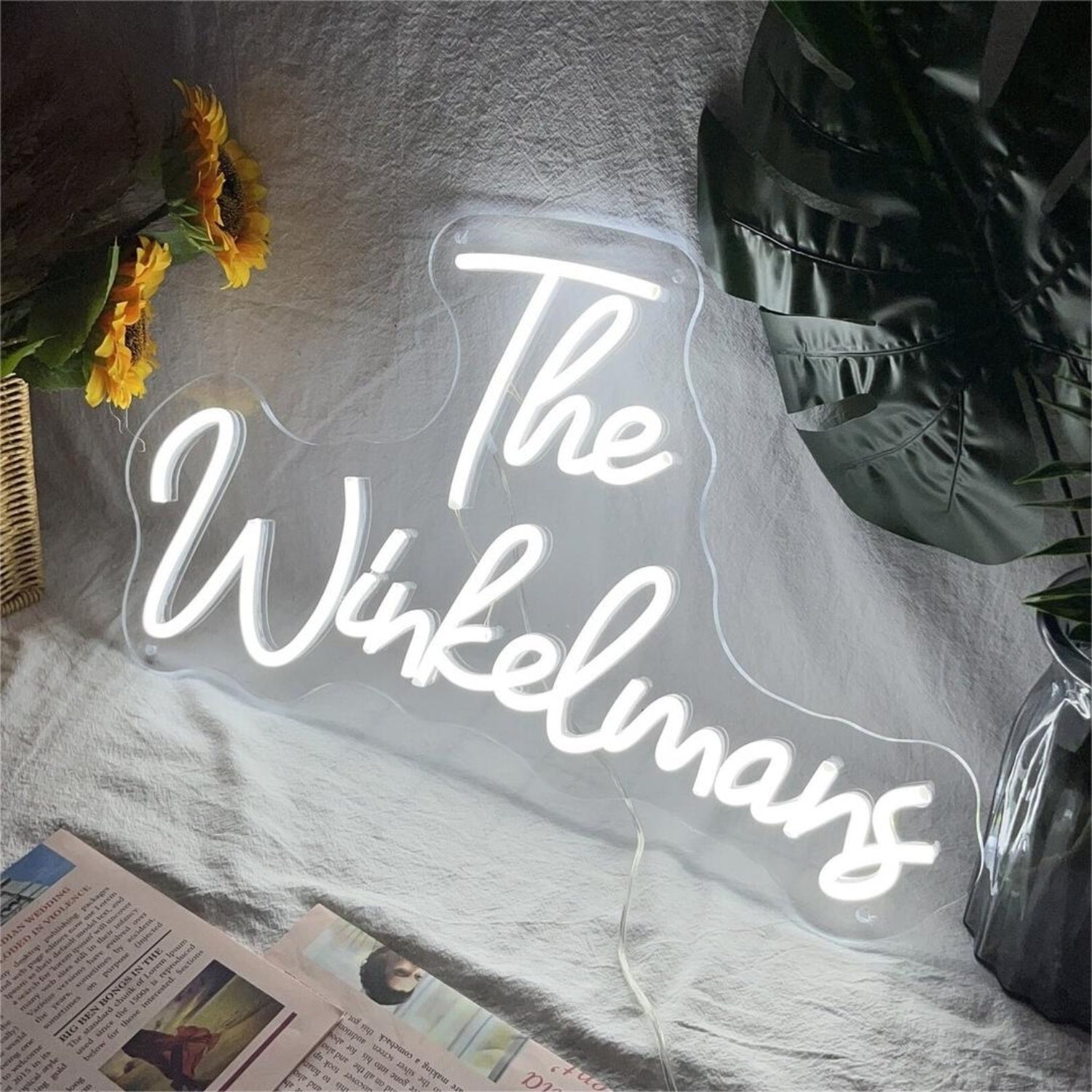 Wedding Led Neon Sign With Your Family Name Two Lines | Shineneon